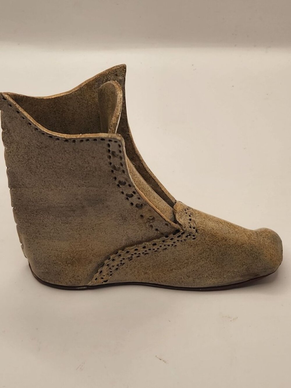 Victorian ceramic pottery Boot Planter, hand made, one of a kind